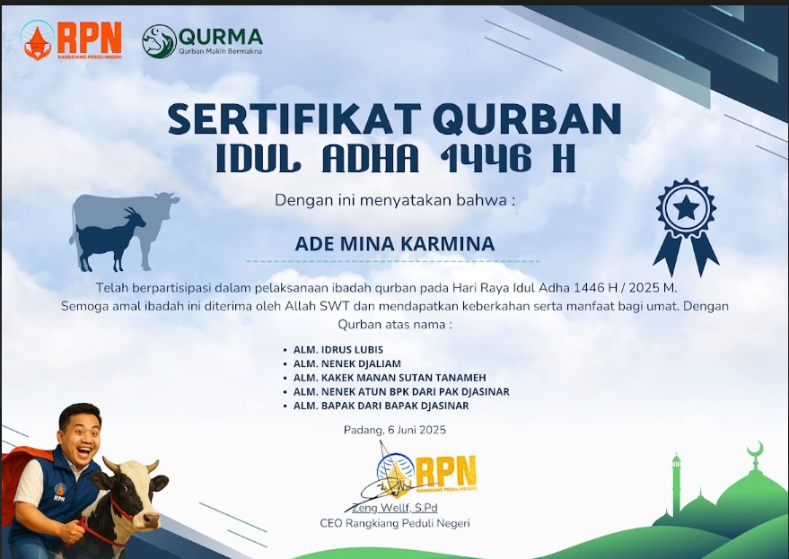 Sertifikat Qurban
